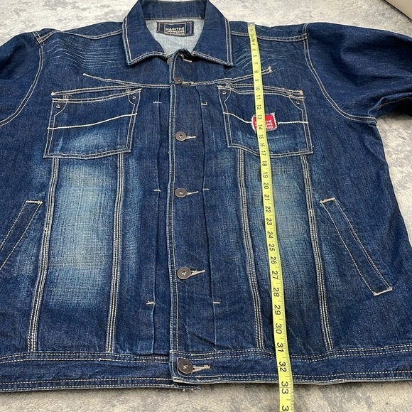 Marithe Francois Girbaud Denim Jean Trucker Jacket Distressed Cotton XXXL - Picture 10 of 11